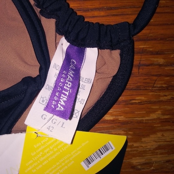 Cia Maritima Swim Triangle String Bikini Black Top Poshmark